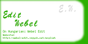 edit webel business card